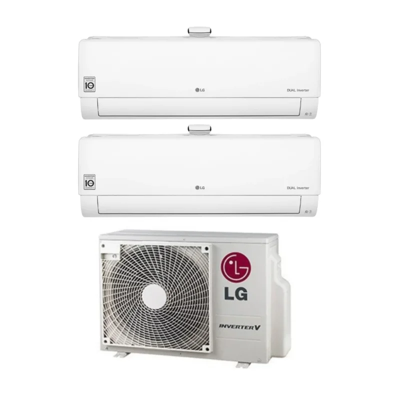 climatizzatore condizionatore lg dual split inverter serie atmosfera 9_12 con mu2r17 r 32 wi fi integrato 9000_12000