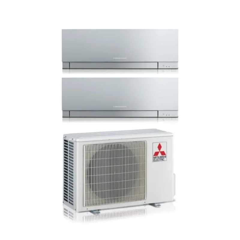 climatizzatore condizionatore mitsubishi electric dual split inverter serie kirigamine zen silver msz ef 12_12 con mxz 2f53vf r 32 wi fi integrato colore argento 12000_12000
