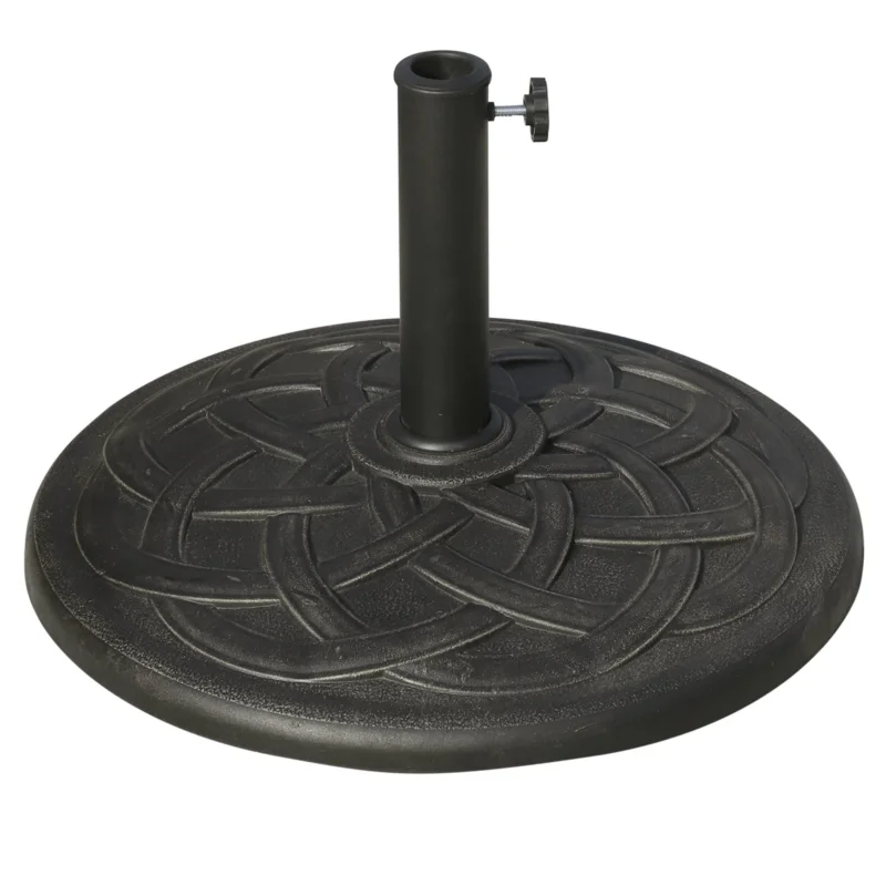 easycomfort easycomfort base per ombrellone in resina 19kg con decorazioni e accoppiatore antiruggine 54 5cm bronzo