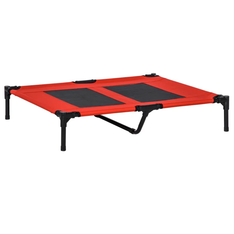 easycomfort easycomfort lettino per cani grandi rialzato con tessuto a rete peso massimo 30kg 91 5x76 2x18 cm rosso