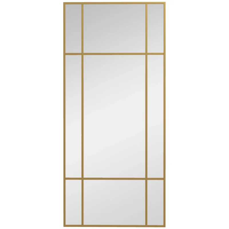 easycomfort easycomfort specchio da parete stile finestra con montaggio verticale e orizzontale 110x50cm oro