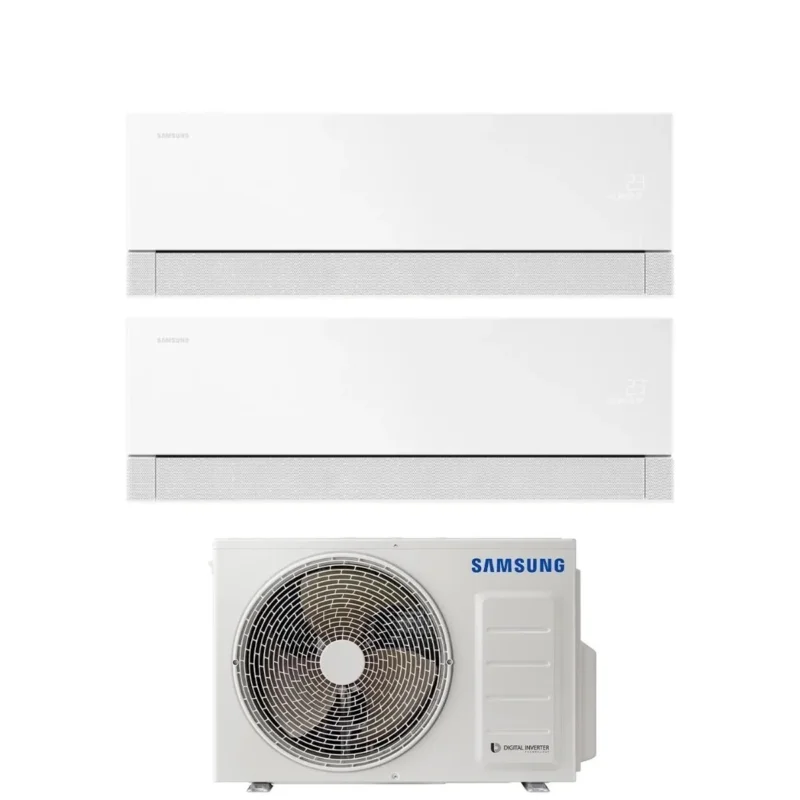 samsung condizionatore dual split samsung premiere white 99 con aj050txj2kg r 32 wi fi integrato