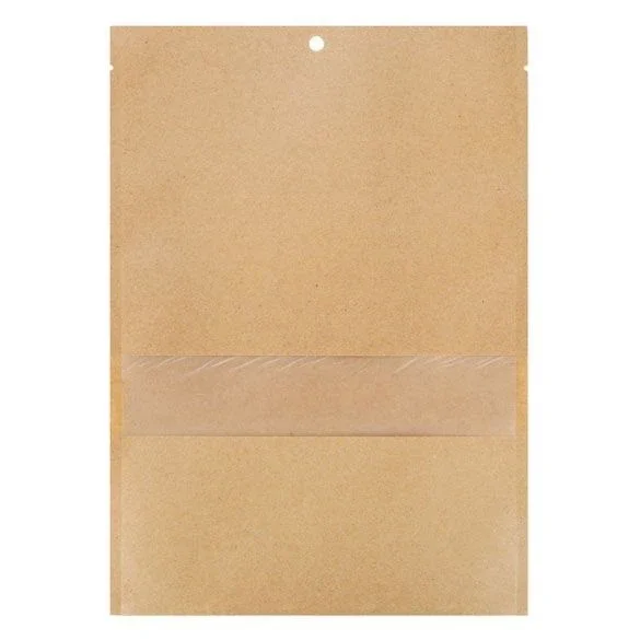 Kraft Bags Sealable 9.8x11.4 cm with Window