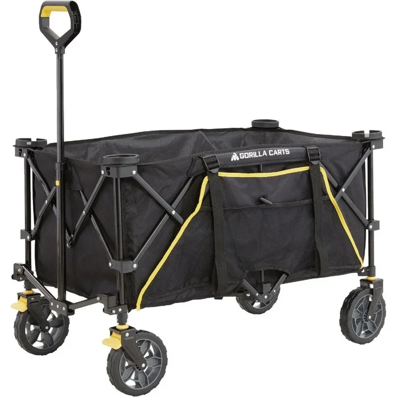 Gorilla Carts faltbarer Strandwagen robust 68 kg Tragkraft 100x58x102 cm - 722571013455