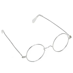 Lunettes rondes Père Noël pour adulte argentées