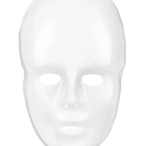 Masque blanc pour adulte en plastique