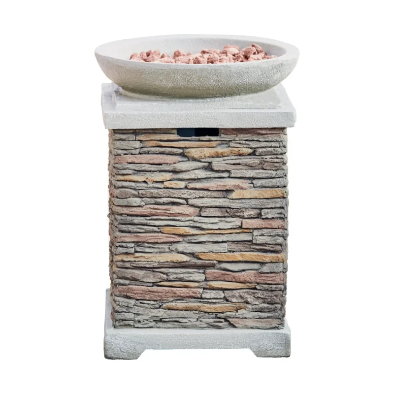 Peaktop by Teamson Home Garden Propangas-Feuerstellenbrenner, Außenheizung, Terrassen-Feuerstelle