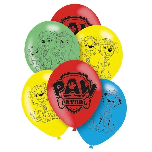 Paw Patrol Ballonnen 27,5cm 6st van Riethmueller koop je bij Partywinkel