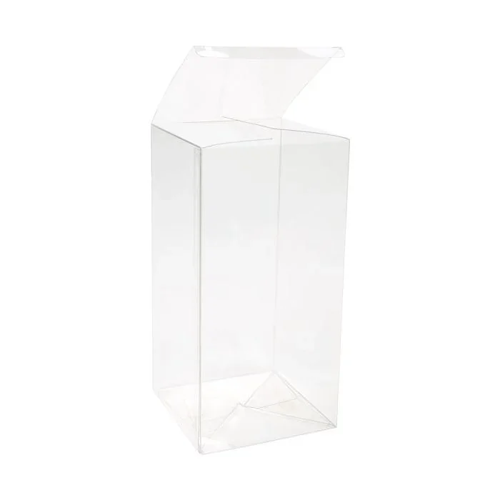 Plastic Gift Boxes 12.7x12.7x25.4cm with Autolock Bottom