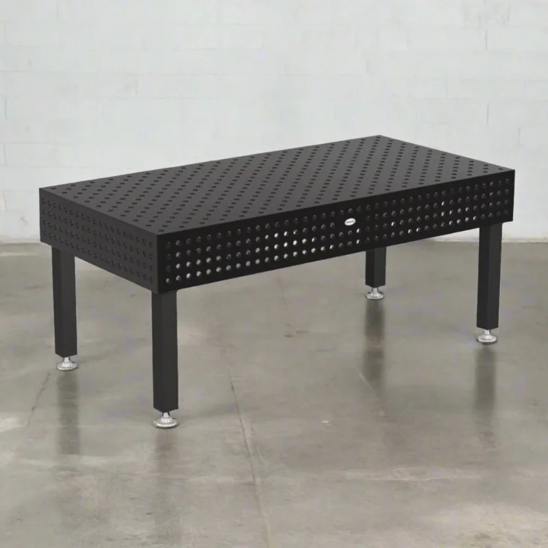 Produktansicht von Siegmund Schweißtisch 2000 x 1000 x 250 mm Professional Extreme 8.7 PLUS System 22 Plasmanitriert, Diagonalraster höhenverstellbar 600-850 mm mit Lenkrolle und Feststellbremse