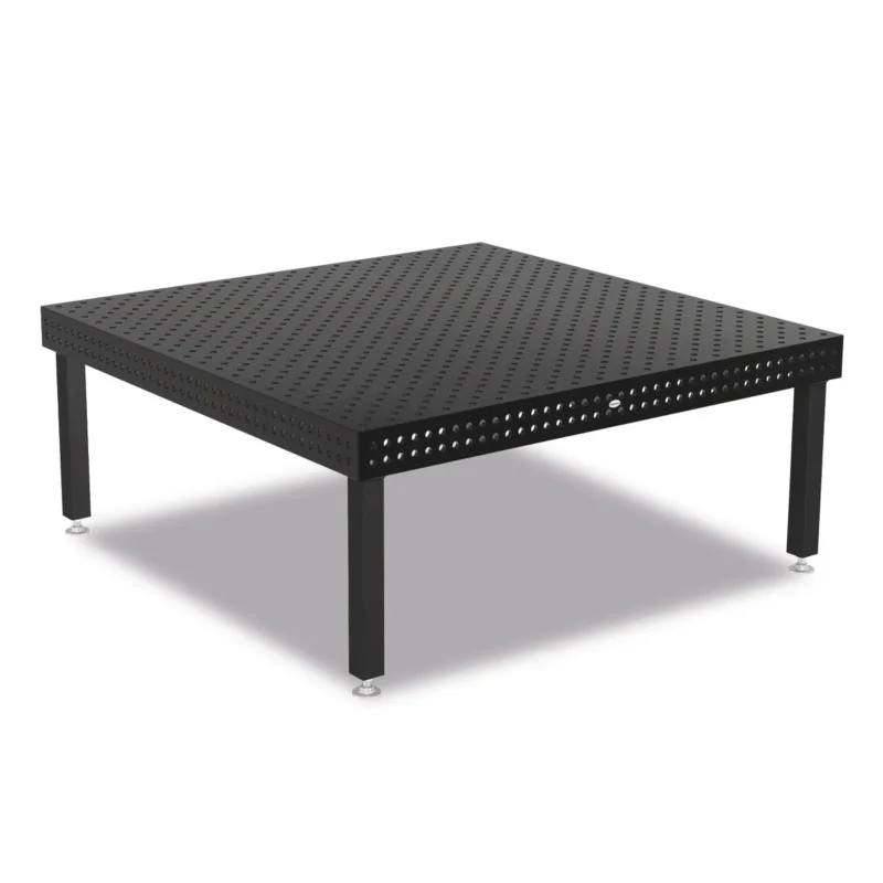 Produktansicht von Siegmund Schweißtisch 2000 x 2000 x 150 mm Professional Extreme 8.7 System 22 Plasmanitriert, Diagonalraster höhenverstellbar 600-850 mm mit Lenkrolle und Feststellbremse