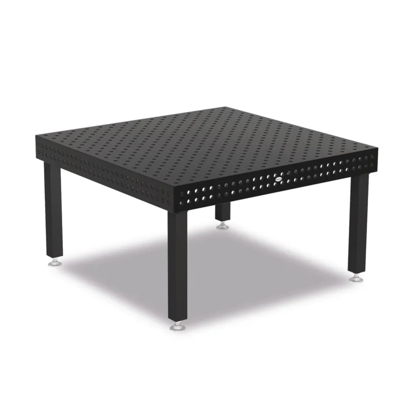 Produktansicht von Siegmund Schweißtisch 1500 x 1500 x 150 mm Professional Extreme 8.7 System 22 Plasmanitriert, Diagonalraster Höhe 700 mm mit Bodenverankerung