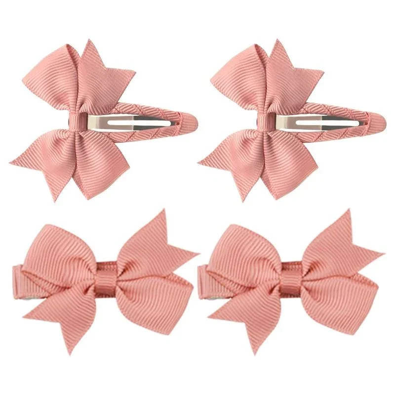 SOHO Ayla Bow Haarspangen – Pfirsich – Haaraccessoires | Fashiongirl