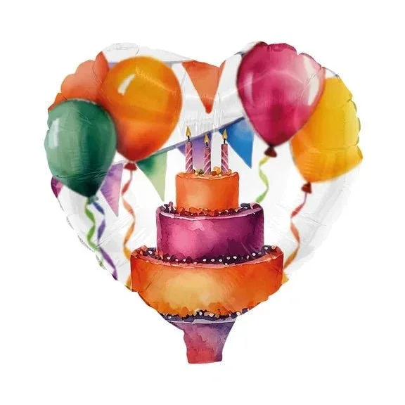 Taart Helium Ballon Leeg 45cm van VDV Benefit koop je bij Partywinkel