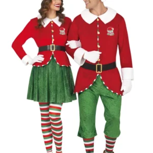 Weihnachtselfen-Partnerkostüm für Erwachsene