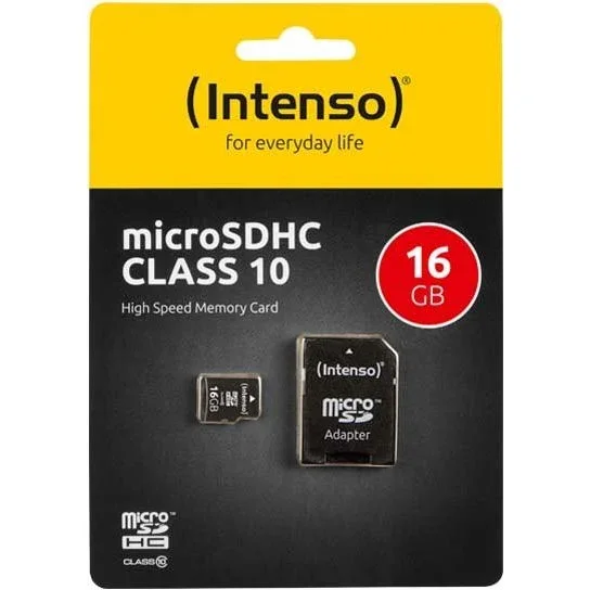 Intenso - Speichermedium digital microSDHC Card 16GB 3413470 (R)40MB/s,(W)10MB/s