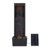 Teamson Home 37.99" Athena Outdoor Solar Powered Water Fountain, Black