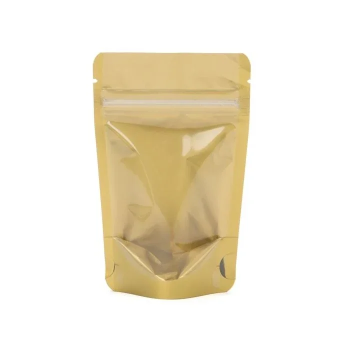 Stand Up Pouches Transparent/Gold 10.2x6x15.2cm | 57 grams